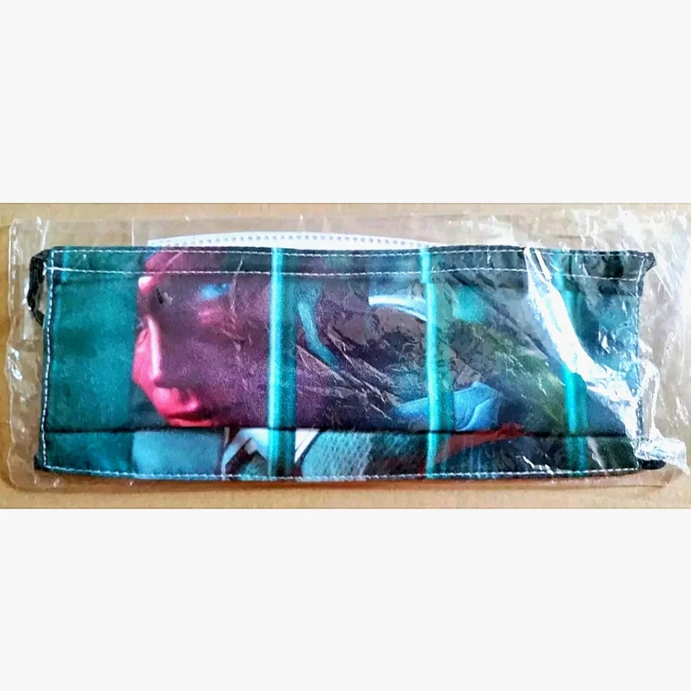 NEW Avengers Vision Face Mask & 2 2.5PM Filters! Movie Anime Facewear Balaclava
